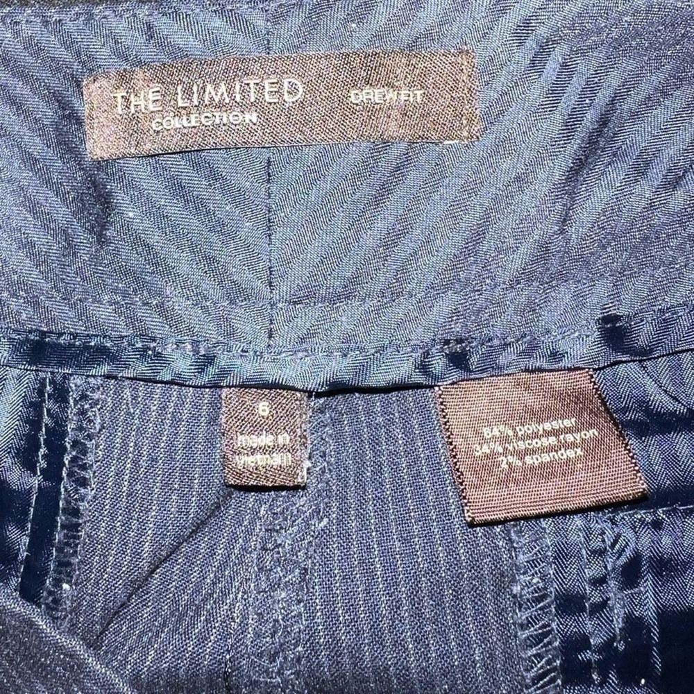The Limited black pinstripe Drew Fit dress pants Size 6 #521 - Picture 5 of 5